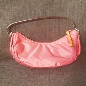 kate spade Mini Should Bag Vinyl NEW Fuscia Pink Tan Leather